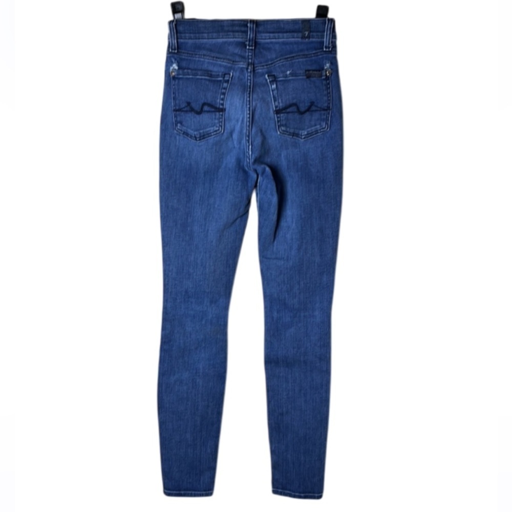 7 For All Mankind Distressed Skinny Jeans - 25 - Picture 2 of 13
